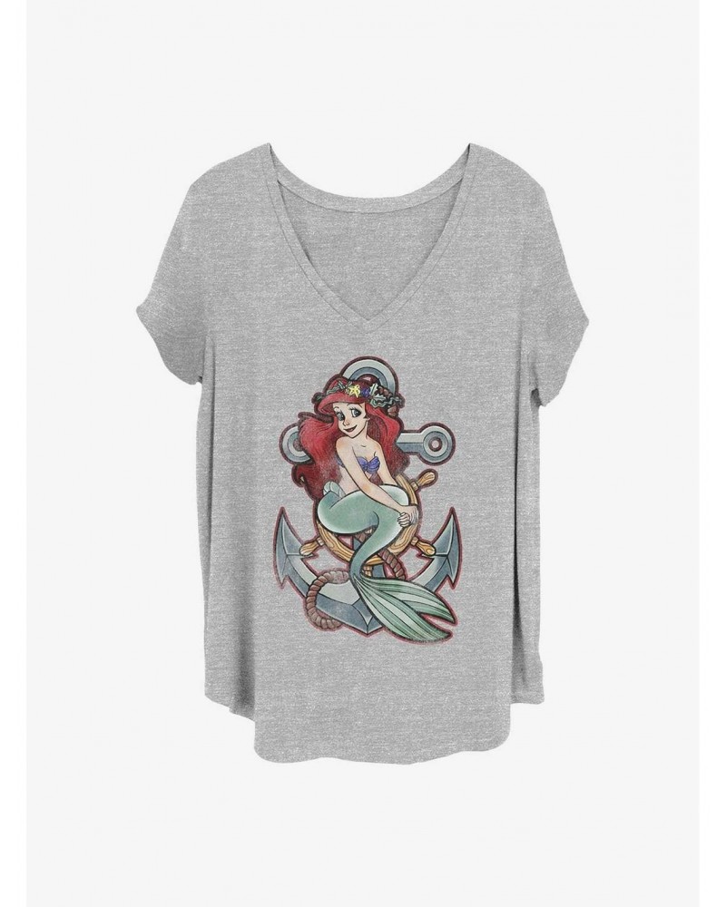 Disney The Little Mermaid Anchor Girls T-Shirt Plus Size $9.54 T-Shirts