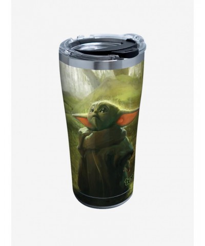 Star Wars The Mandalorian Child Gazing 20oz Stainless Steel Tumbler With Lid $11.87 Tumblers