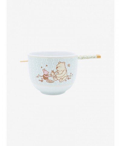 Disney Winnie The Pooh Picnic Scene Ramen Bowl With Chopsticks $6.57 Chopsticks