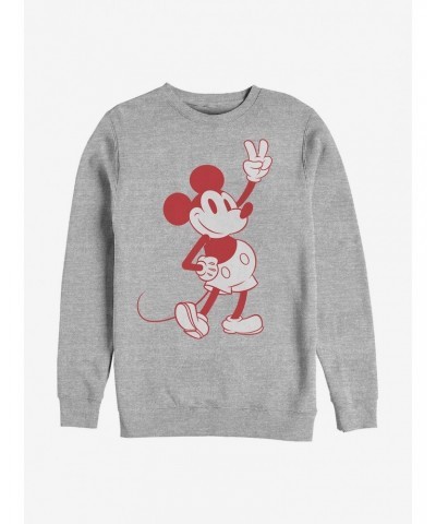 Disney Mickey Mouse Simple Mickey Outline Crew Sweatshirt $16.24 Sweatshirts