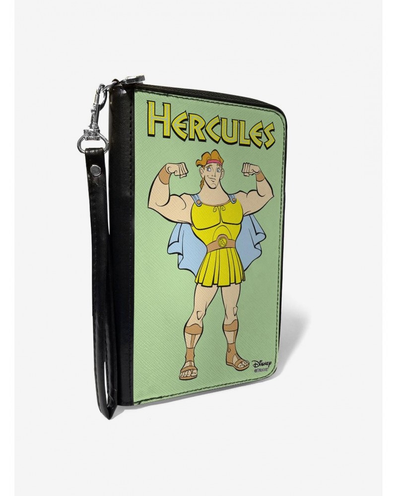 Disney Hercules Flexing Pose Green Yellow Zip Around Wallet $17.45 Wallets
