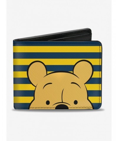 Disney Winnie The Pooh Peeking Striped Bifold Wallet $7.73 Wallets