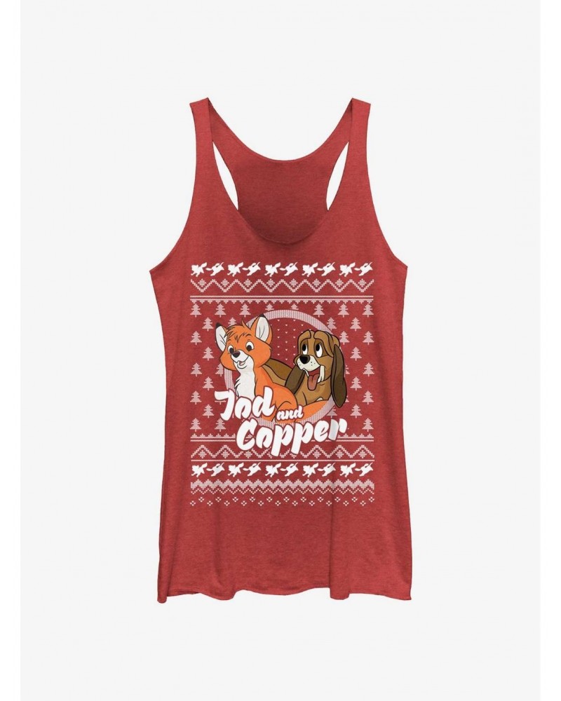 Disney The Fox and the Hound Tod and Copper Ugly Christmas Girls Tank $10.10 Tanks