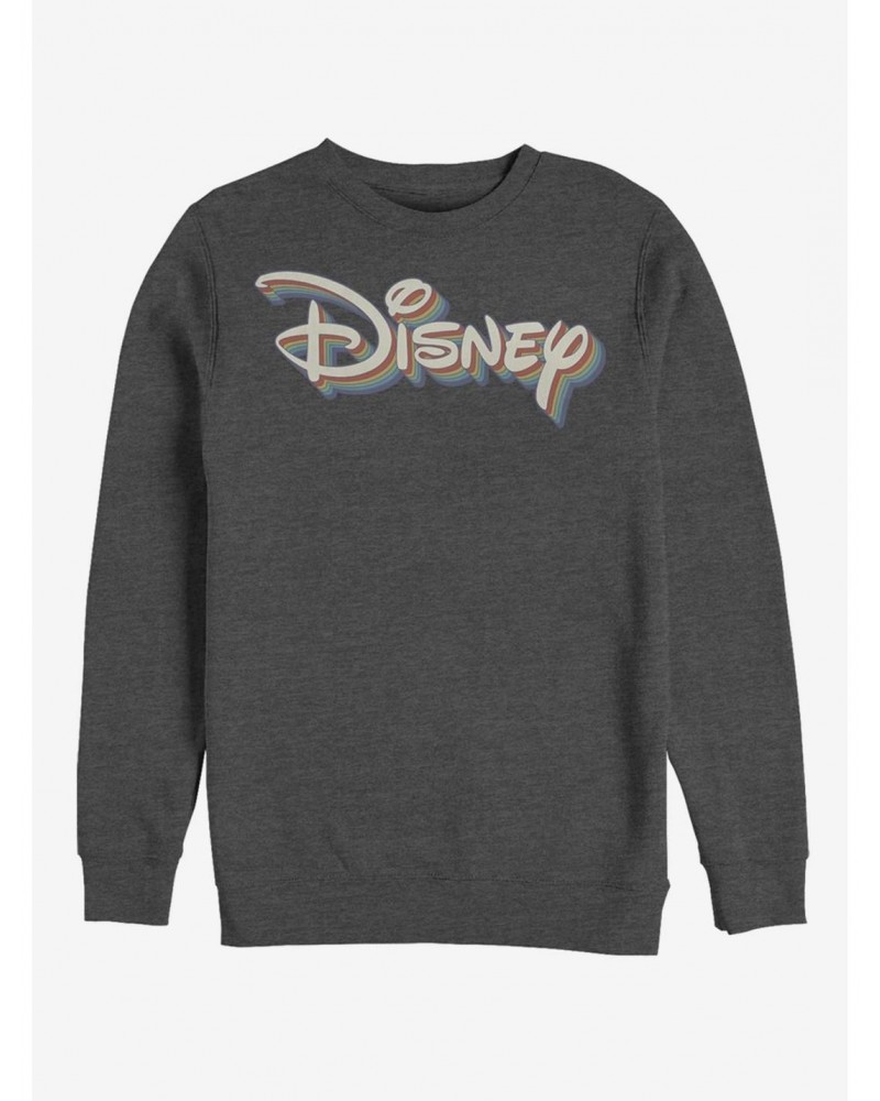 Disney Channel Disney Retro Rainbow Crew Sweatshirt $14.39 Sweatshirts