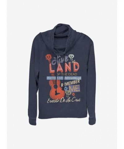 Disney Pixar Coco Live In The Land Of The Dead Cowlneck Long-Sleeve Girls Top $13.47 Tops