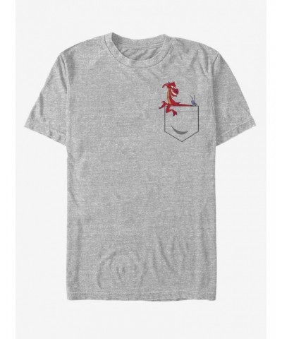 Disney Mulan Mushu And Cricket Pocket T-Shirt $10.28 T-Shirts