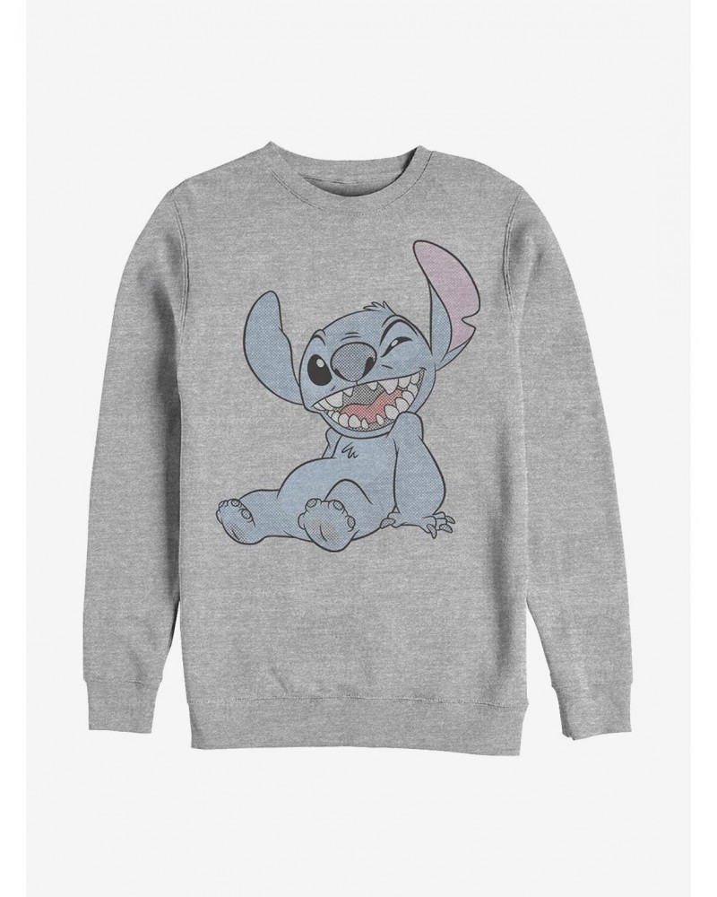 Disney Lilo & Stitch Halftone Stitch Crew Sweatshirt $16.24 Sweatshirts