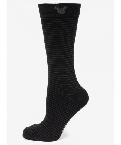 Disney Mickey Mouse Silhouette Stripe Black Men's Socks $7.76 Socks
