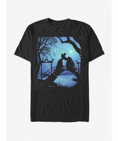 Disney Lady And The Tramp Silhouette Love T-Shirt $10.28 T-Shirts