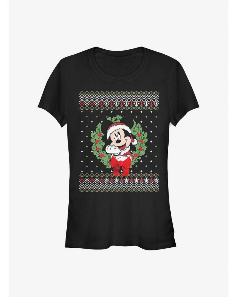 Disney Mickey Mouse Mickey Ugly Holiday Girls T-Shirt $11.70 T-Shirts