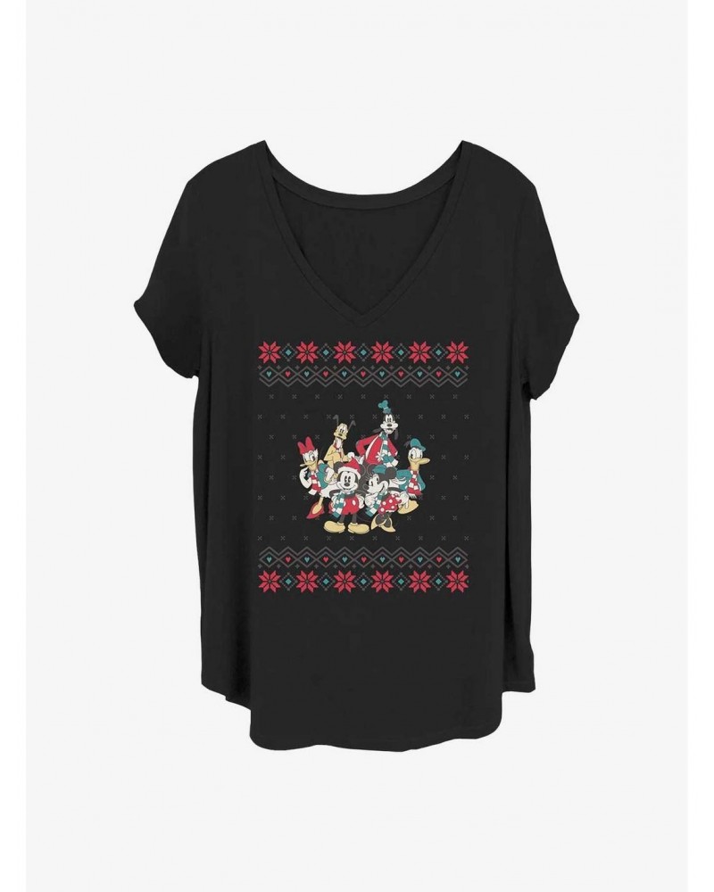 Disney Mickey Mouse Mickey And Friends Christmas Girls T-Shirt Plus Size $12.43 T-Shirts