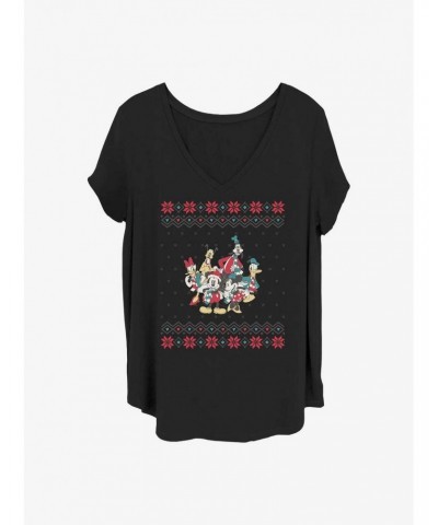 Disney Mickey Mouse Mickey And Friends Christmas Girls T-Shirt Plus Size $12.43 T-Shirts