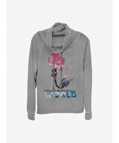 Disney The Little Mermaid Your World Cowlneck Long-Sleeve Girls Top $17.96 Tops