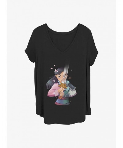 Disney Mulan Anime Mulan Girls T-Shirt Plus Size $11.85 T-Shirts