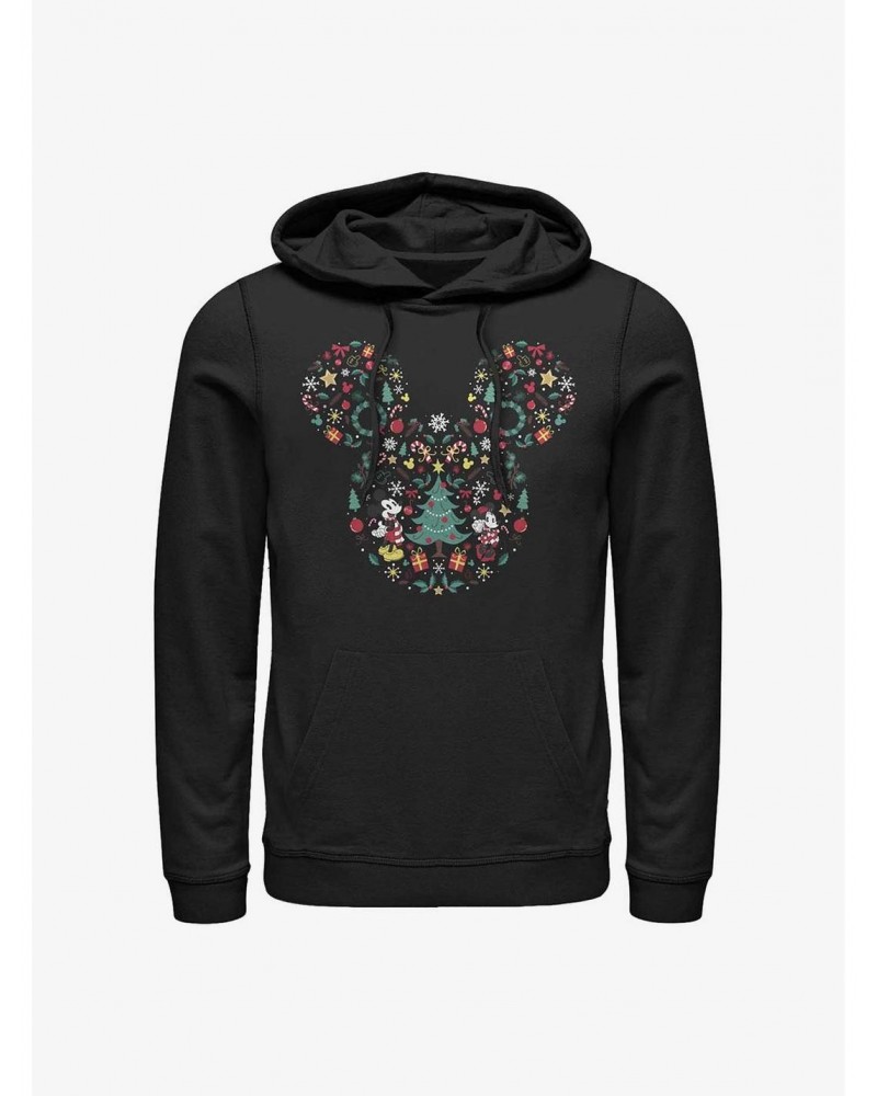 Disney Mickey Mouse Holiday Icon Ear Fill Hoodie $21.55 Hoodies