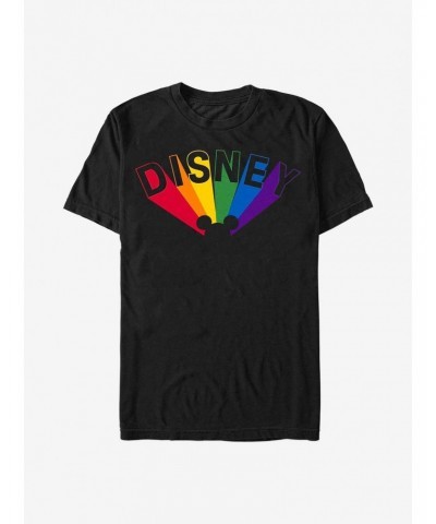 Disney Mickey Mouse Logo Prism Rainbow Ears T-Shirt $9.32 T-Shirts