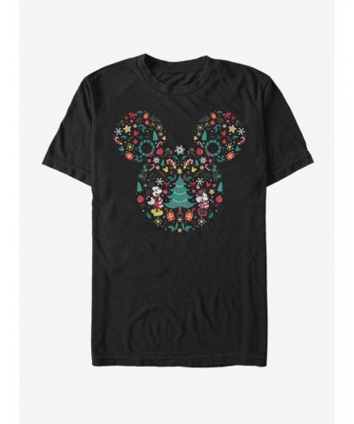 Disney Mickey Mouse Holiday Icon Ear Fill T-Shirt $10.04 T-Shirts