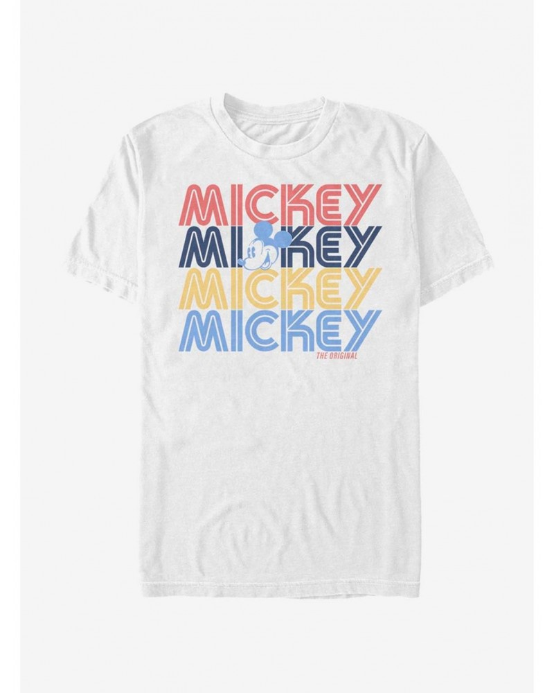 Disney Mickey Mouse Retro Stack T-Shirt $7.41 T-Shirts