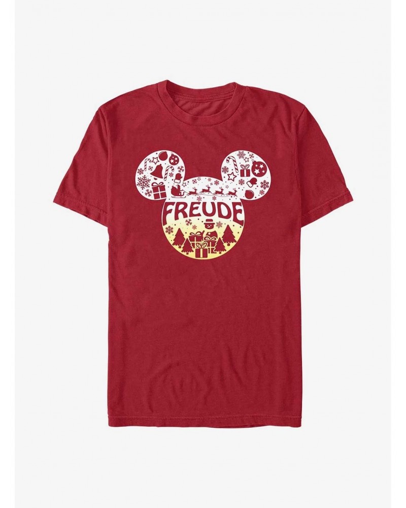 Disney Mickey Mouse Freude Joy in German Ears T-Shirt $9.32 T-Shirts