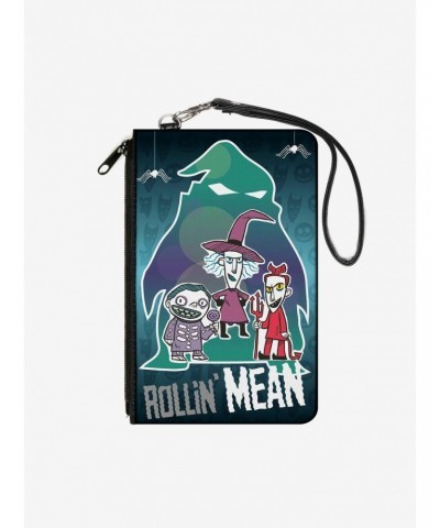 The Nightmare Before Christmas Rollin Mean Lock Shock Barrel Trick Or Treaters Ooogie Boogie Wallet Canvas Zip Clutch $9.26 C...