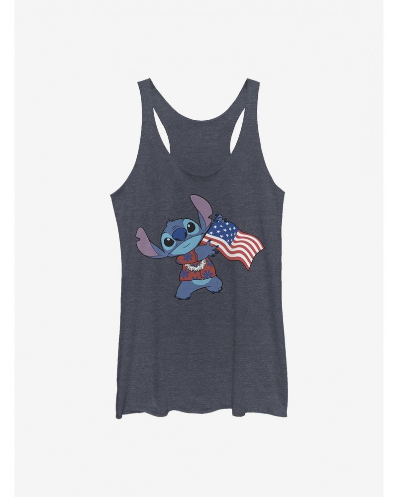 Disney Lilo & Stitch Tropical Stitch Flag Girls Tank $11.66 Tanks