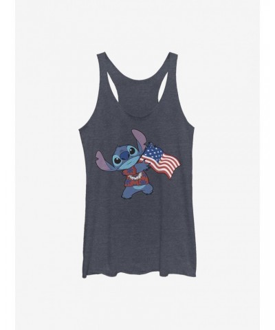 Disney Lilo & Stitch Tropical Stitch Flag Girls Tank $11.66 Tanks