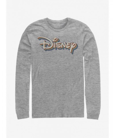 Disney Classic Disney Retro Rainbow Logo Long-Sleeve T-Shirt $11.19 T-Shirts