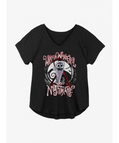 The Nightmare Before Christmas What A Wonderful Nightmare Girls Plus Size T-Shirt $10.40 T-Shirts