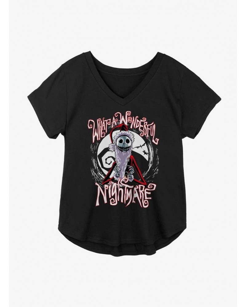 The Nightmare Before Christmas What A Wonderful Nightmare Girls Plus Size T-Shirt $10.40 T-Shirts