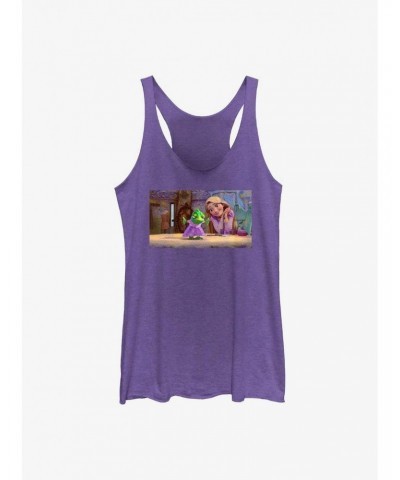 Disney Tangled Pascal Art Mood Girls Raw Edge Tank $11.66 Tanks