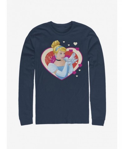 Disney Cinderella Classic Cinderella Hearts Long-Sleeve T-Shirt $15.13 T-Shirts