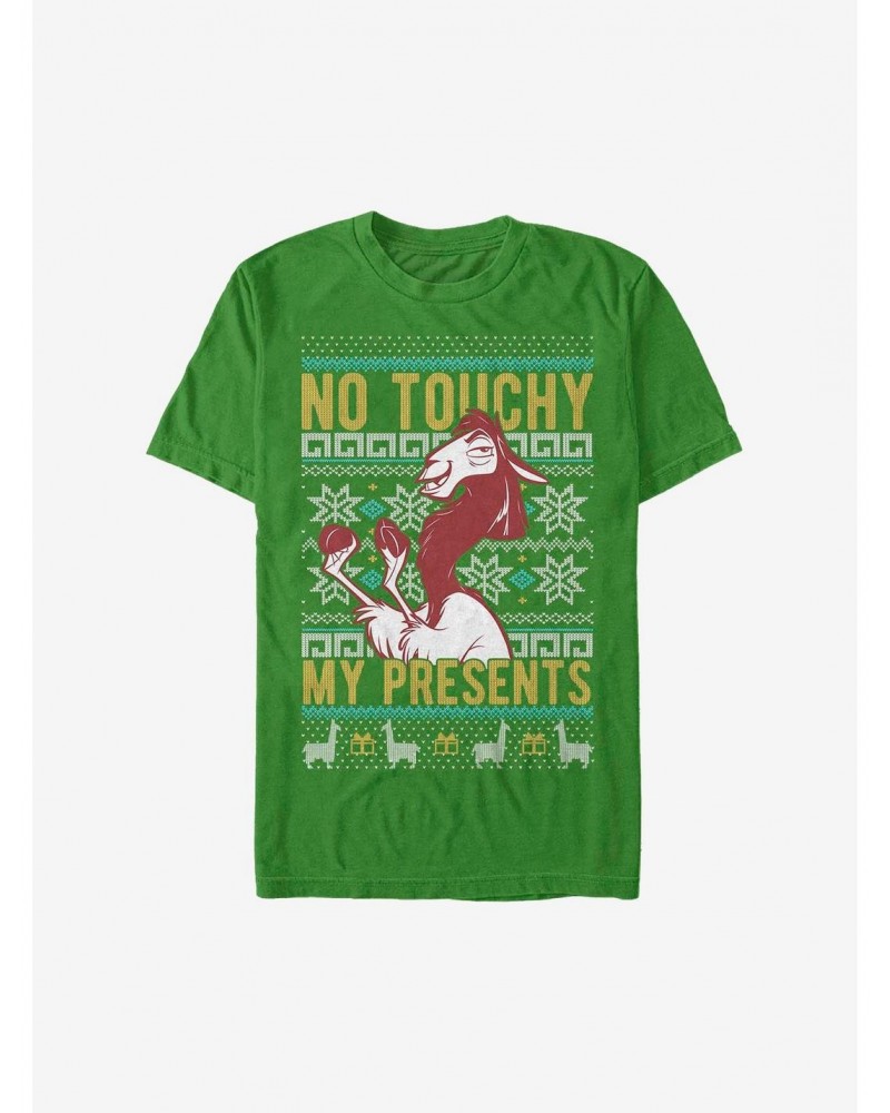 Disney The Emperor's New Groove No Touchy My Presents Ugly Christmas Sweater T-Shirt $8.84 T-Shirts