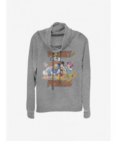Disney Mickey Mouse And Friends Besties Cowlneck Long-Sleeve Girls Top $20.65 Tops