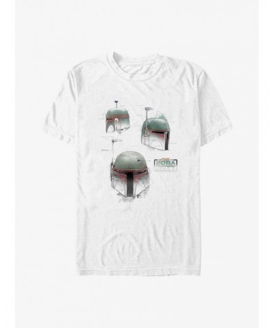 Star Wars The Book Of Boba Fett Helmet Schematics T-Shirt $9.56 T-Shirts