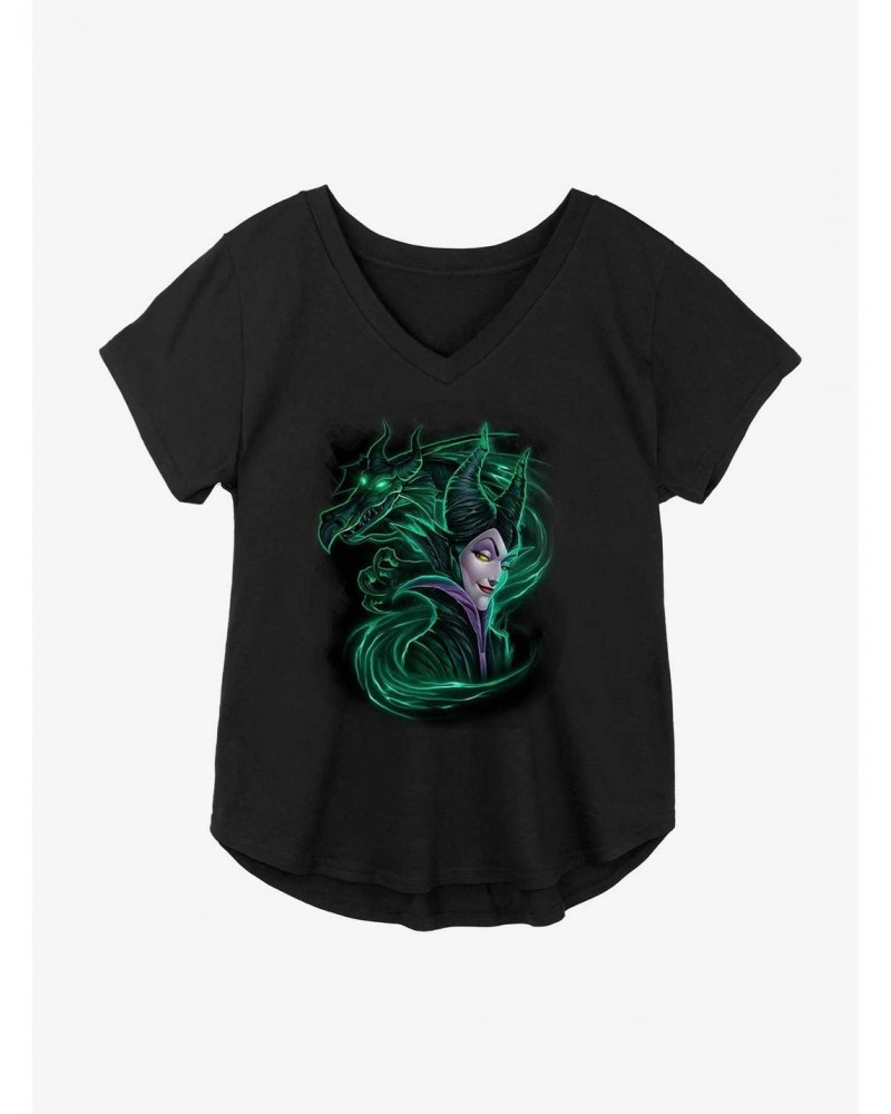 Disney Sleeping Beauty Maleficent Dark Magic Girls Plus Size T-Shirt $13.01 T-Shirts