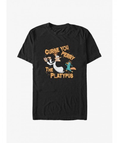 Disney Phineas and Ferb Curse You Perry The Platypus Big & Tall T-Shirt $10.17 T-Shirts