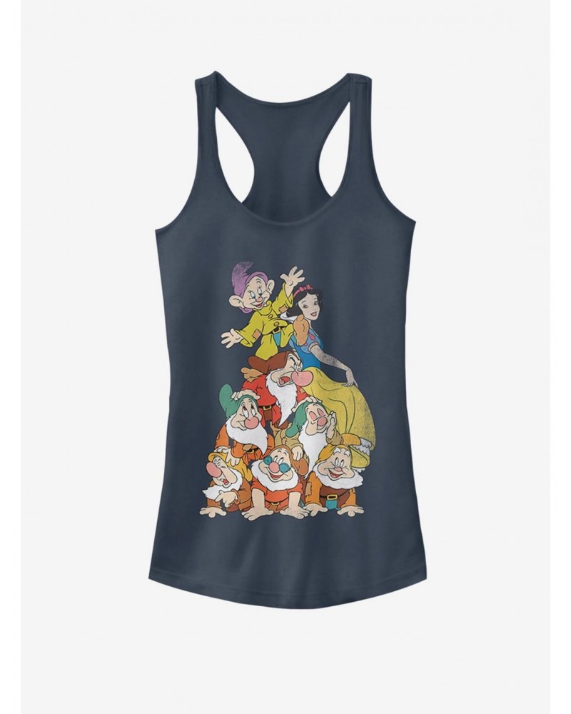 Disney Snow White Distressed Squad Dwarf Stack Girls Tank $8.47 Tanks