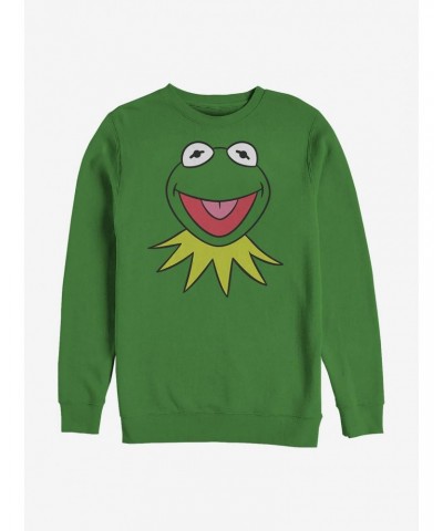 Disney The Muppets Kermit Big Face Crew Sweatshirt $14.76 Sweatshirts