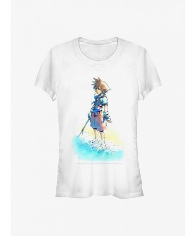 Disney Kingdom Hearts Beach Sora Girls T-Shirt $10.46 T-Shirts