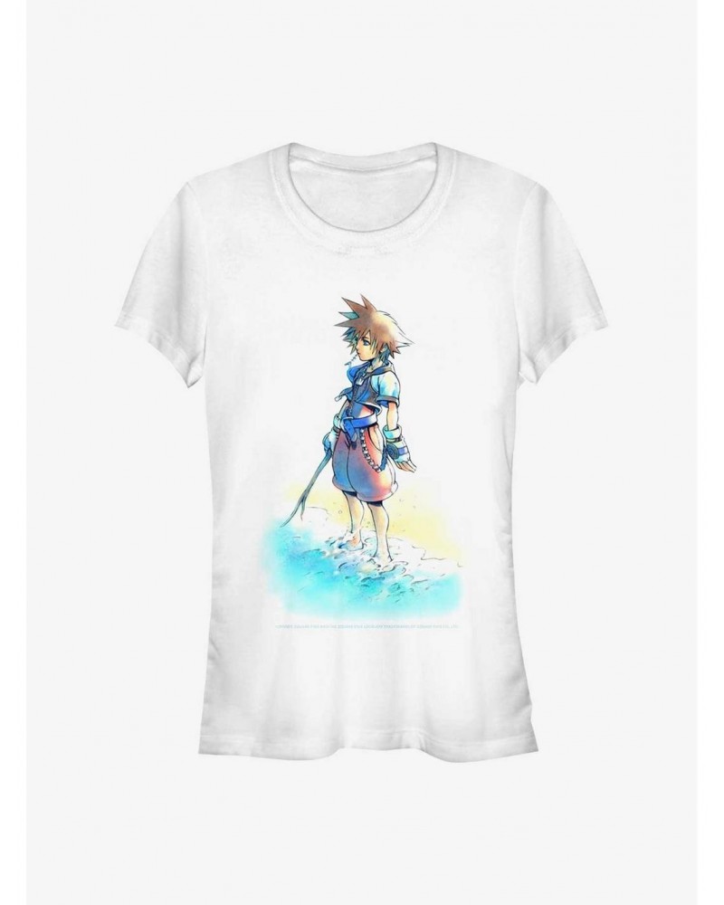 Disney Kingdom Hearts Beach Sora Girls T-Shirt $10.46 T-Shirts