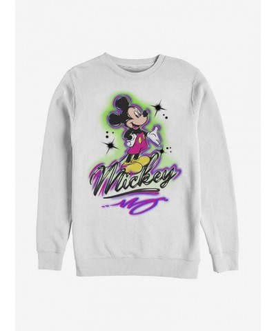 Disney Mickey Mouse Airbrush Mickey Crew Sweatshirt $16.61 Sweatshirts