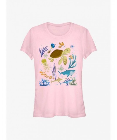 Disney Pixar Finding Nemo Earth Day Sea Scene Girls T-Shirt $8.47 T-Shirts