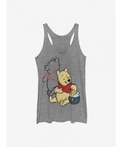 Disney Winnie The Pooh Pooh Line Art Girls Tank $8.81 Tanks