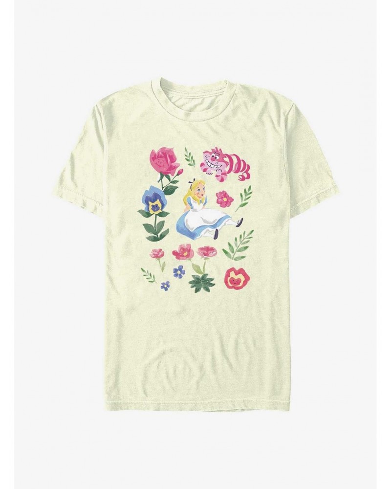 Disney Alice In Wonderland Friends Flowers T-Shirt $9.32 T-Shirts