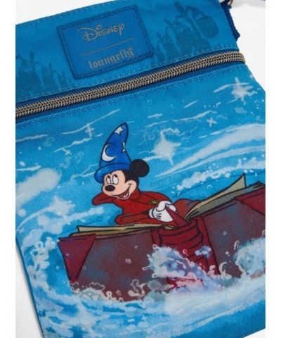 Loungefly Disney Fantasia The Sorcerer's Apprentice Passport Crossbody Bag $7.16 Bags