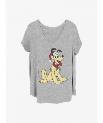 Disney Pluto Holiday Hat Girls T-Shirt Plus Size $8.67 T-Shirts