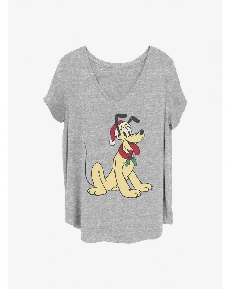 Disney Pluto Holiday Hat Girls T-Shirt Plus Size $8.67 T-Shirts