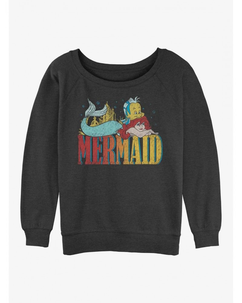 Disney The Little Mermaid Vintage Gradient Girls Sweatshirt $15.13 Sweatshirts