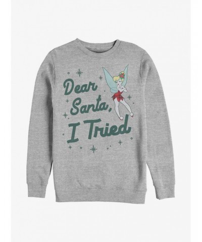 Disney Tinker Bell Dear Santa, I Tried Crew Sweatshirt $16.97 Sweatshirts
