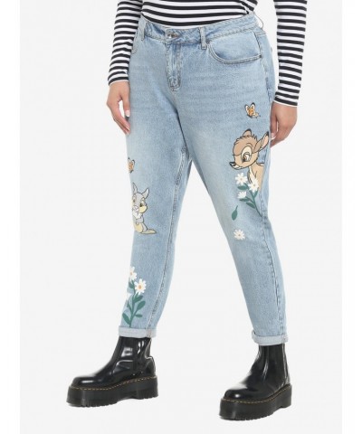 Disney Bambi & Thumper Mom Jeans Plus Size $25.16 Jeans